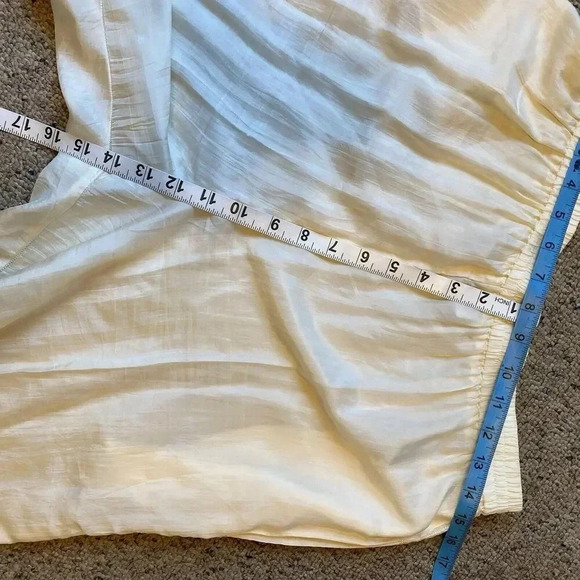 Josephine M Silk Pants trousers elastic waist pull on beige Pockets Casual - Picture 4 of 6